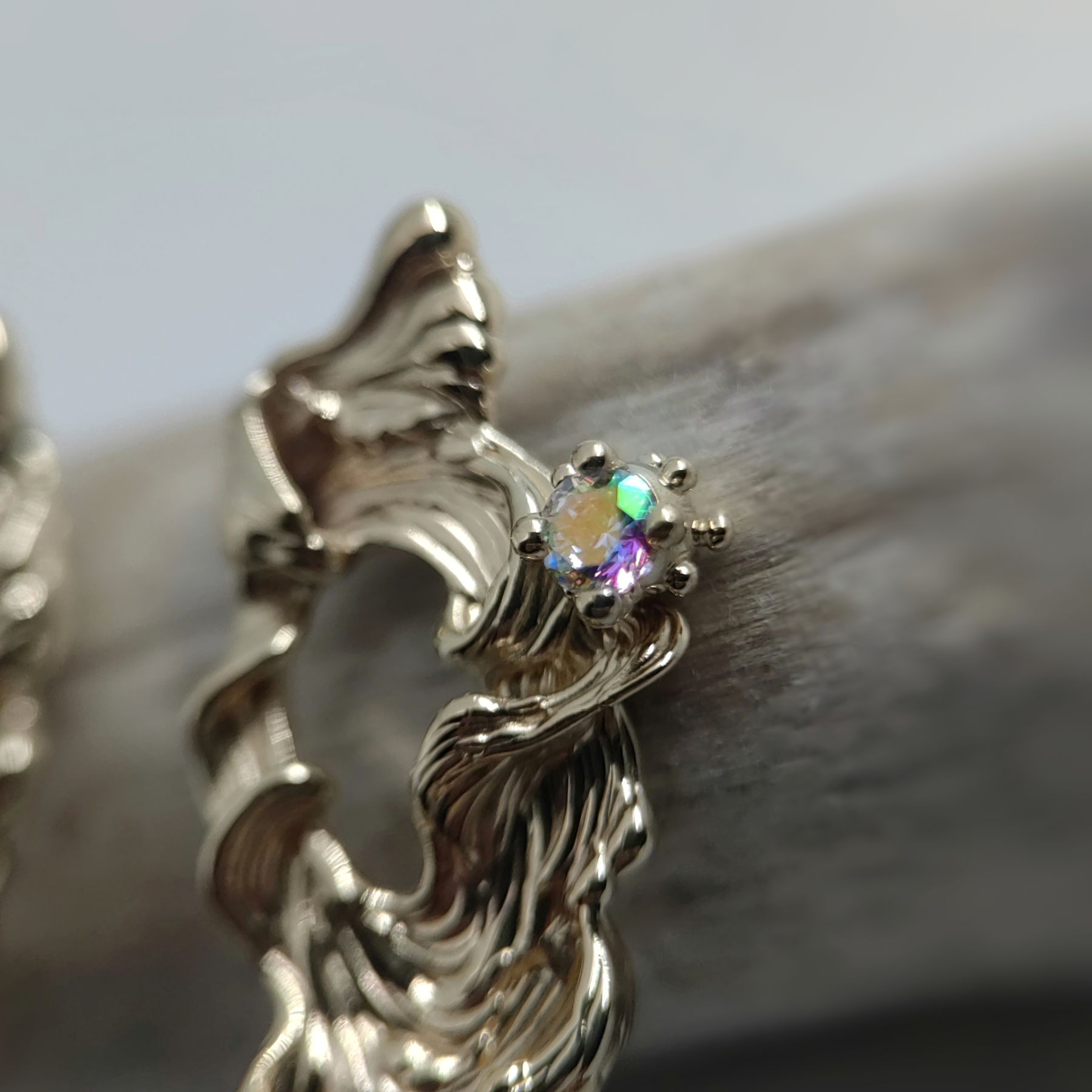 Statement Stud 3mm Mermaid Gold Earrings • Unique 1/1 Statement Stud 3mm Mermaid Gold Earrings • Unique 1/1