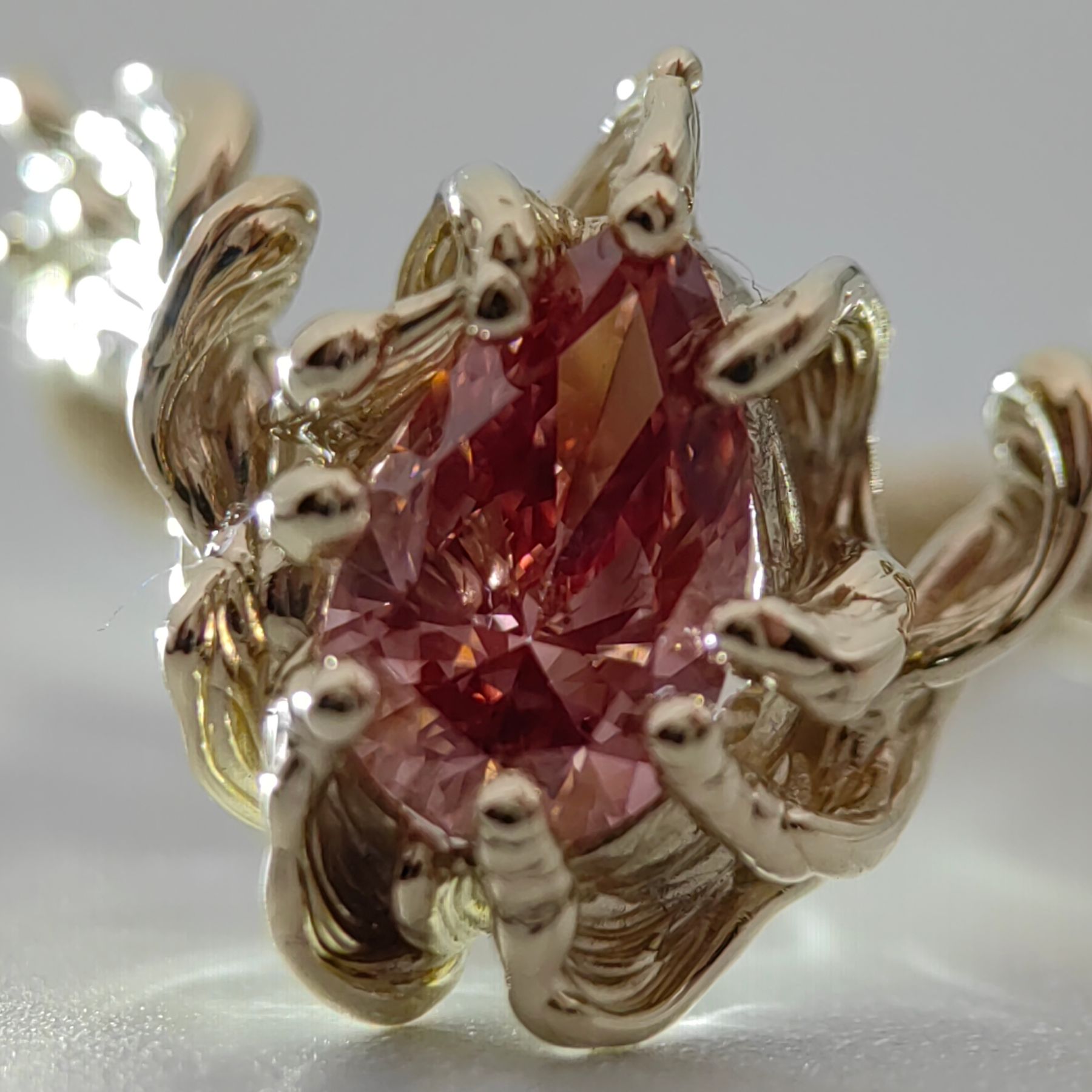 Engagement 1.13ct Rose Diamond Handcrafted Gold Ring • Size 60 • Unique 1/1