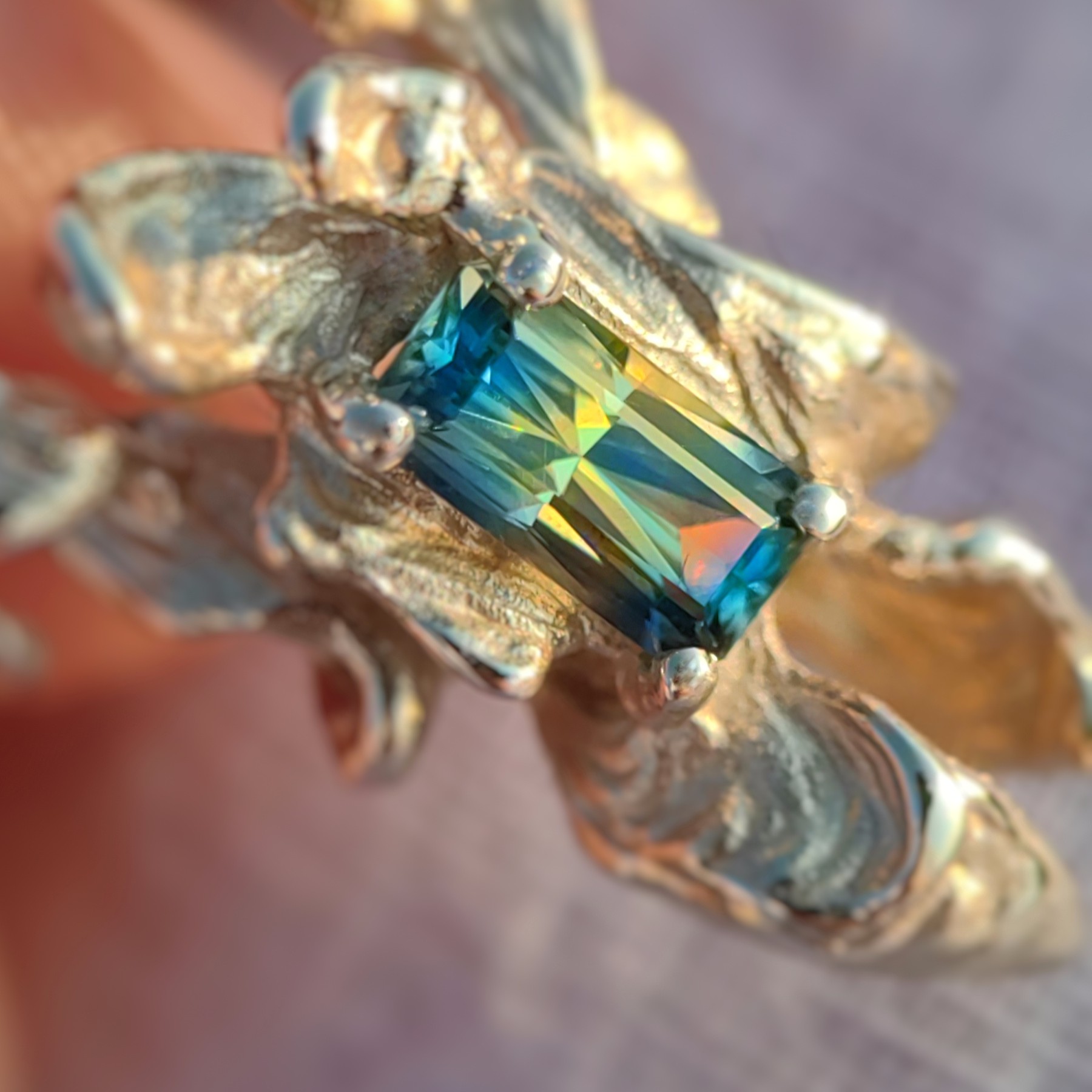 Statement Party Sapphire Gold Ring • Size 51 • Unique 1/1 Statement Party Sapphire Gold Ring • Size 51 • Unique 1/1
