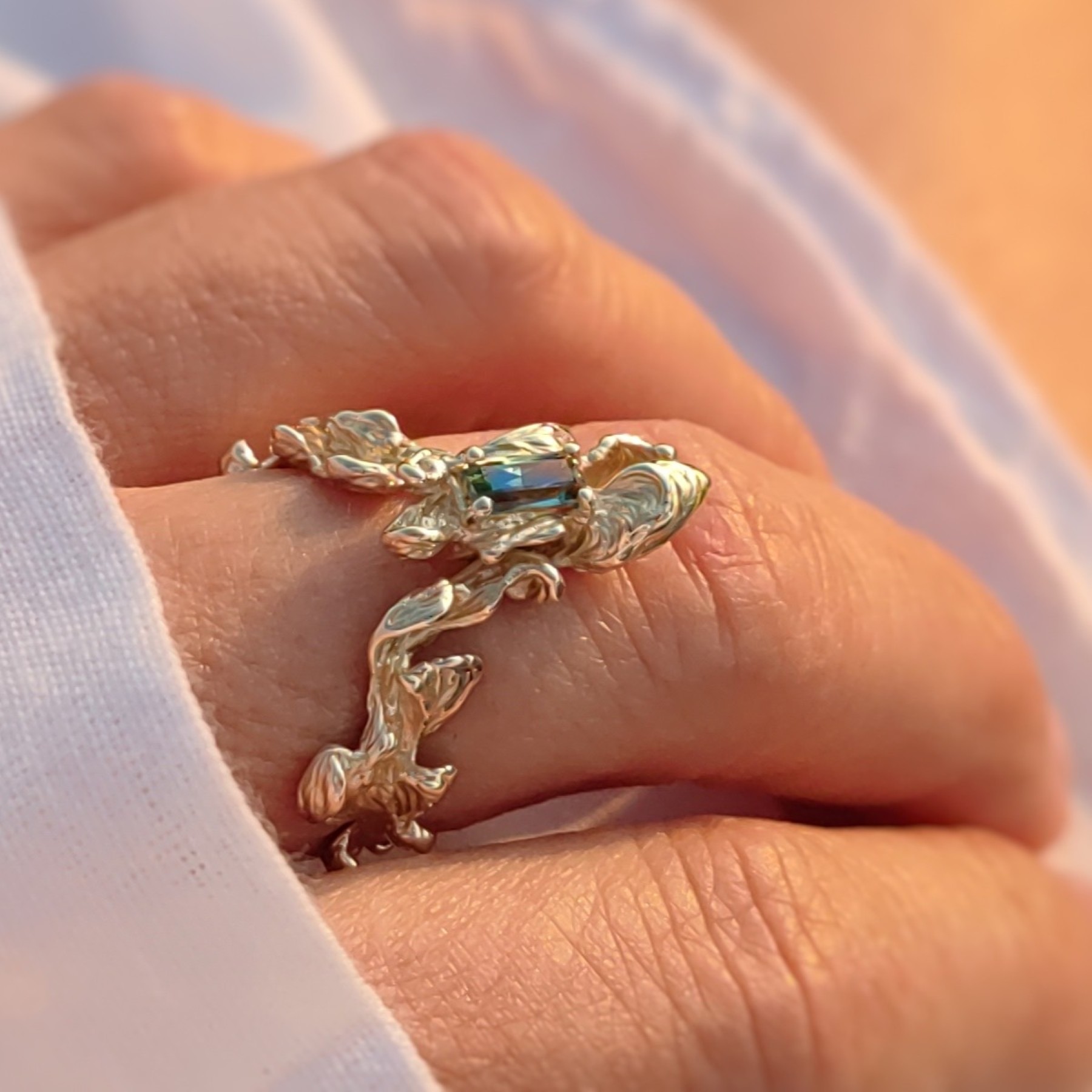 Statement Party Sapphire Gold Ring • Size 51 • Unique 1/1 Statement Party Sapphire Gold Ring • Size 51 • Unique 1/1