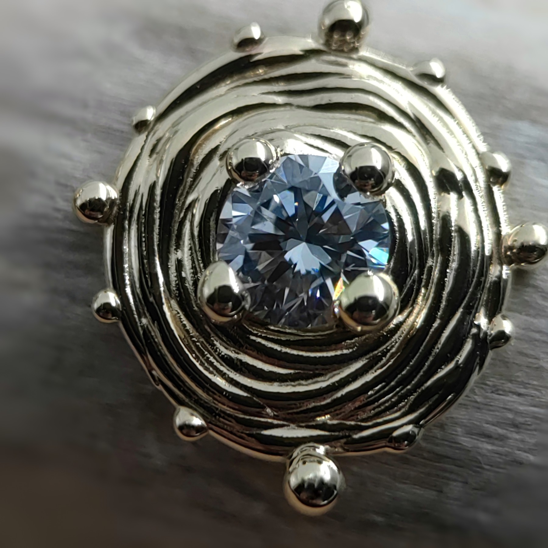 Stud 0.25ct White Diamond Gold Earrings • Unique 1/1