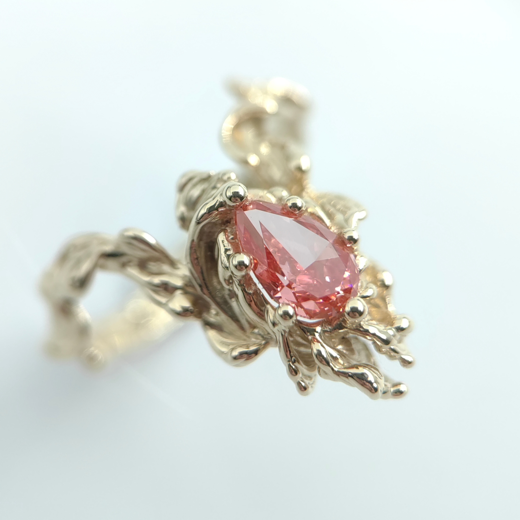 Engagement 1.12ct Pink Diamond Statement Gold Ring • Size 59 • Unique 1/1 Engagement 1.12ct Pink Diamond Statement Gold Ring • Size 59 • Unique 1/1