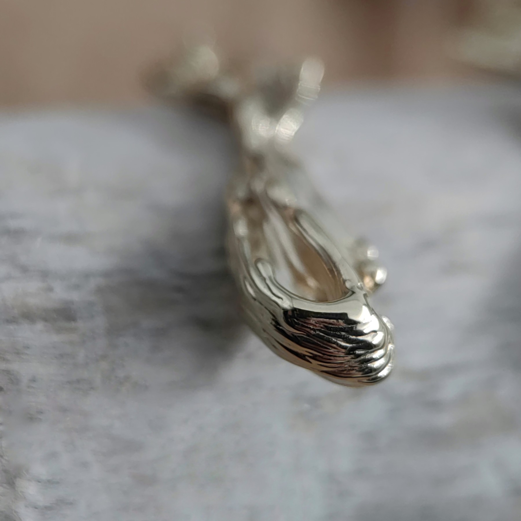 Stud Long Organic Gold Earrings • Unique 1/1